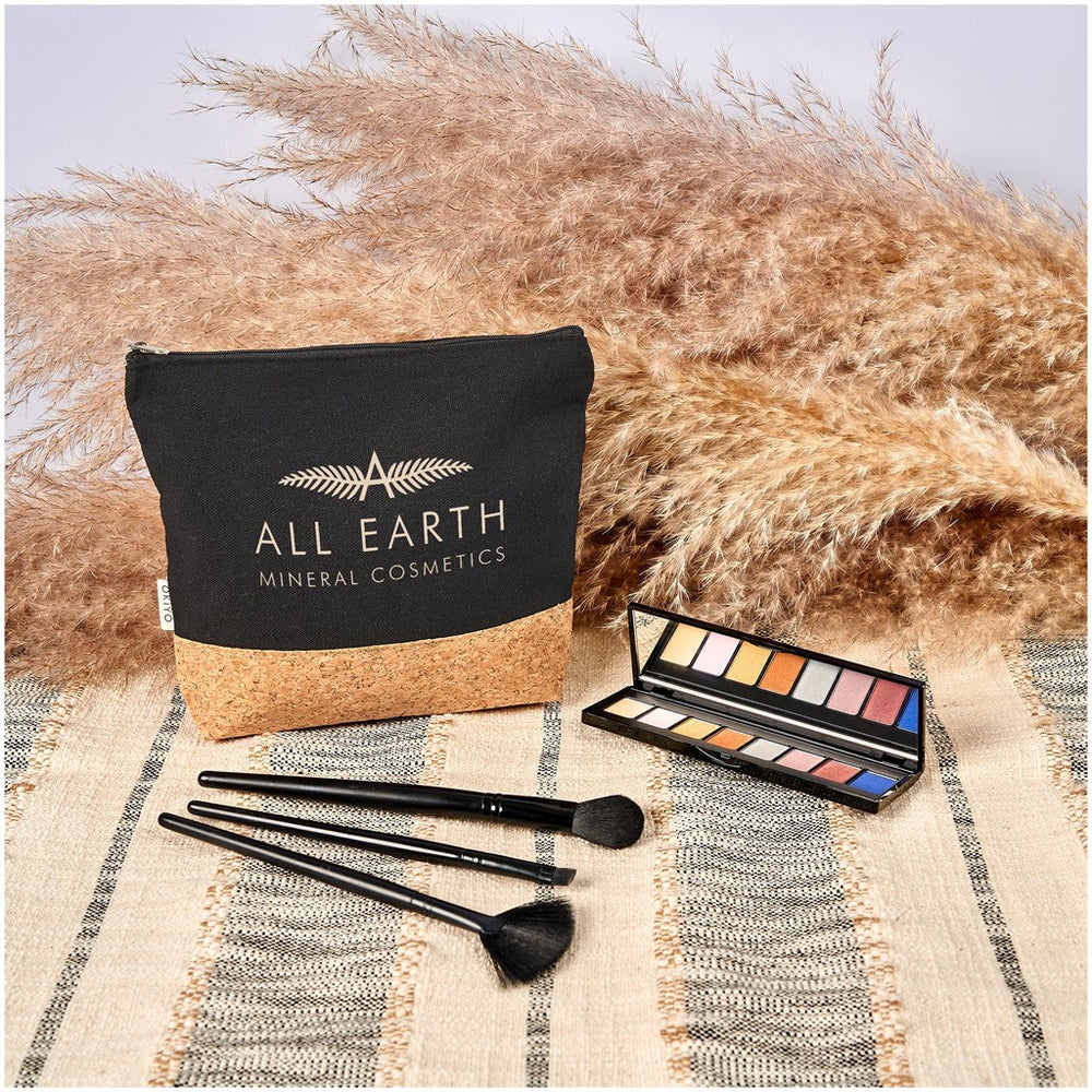 Okiyo Koruku Cork & Cotton Cosmetic Bag-Custom-branded & Personalised-Cosmetic Bags-Just Brand