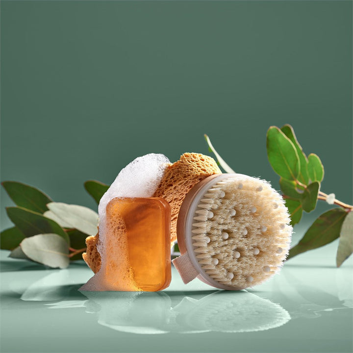 Eva & Elm Aura Bath Massage & Exfoliate Brush-Personal Care Products-corporate gift ideas for employees-branded corporate gifts | corporate gifts south africa | Just Brand