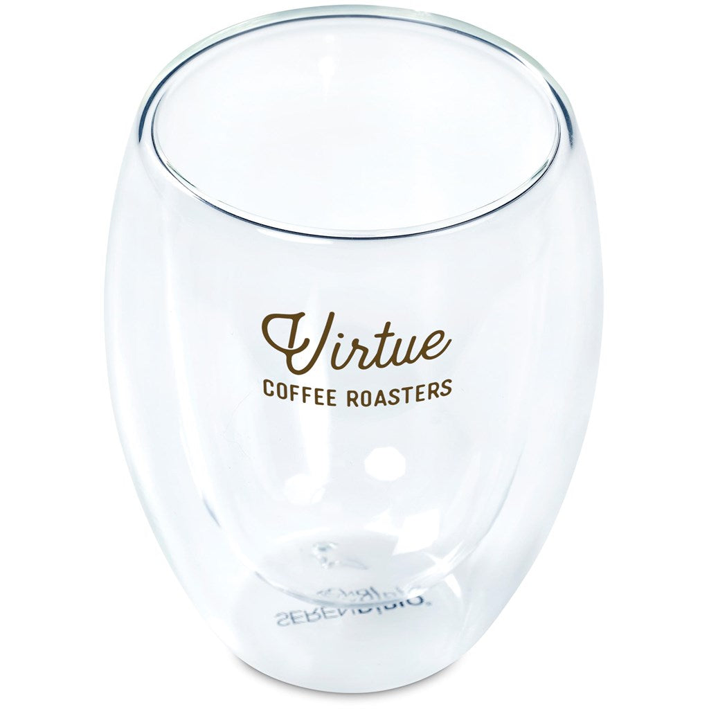 Serendipio Lorenzo Glass Double-Wall Cup - 350ml | custom branded promotional items | Just Brand