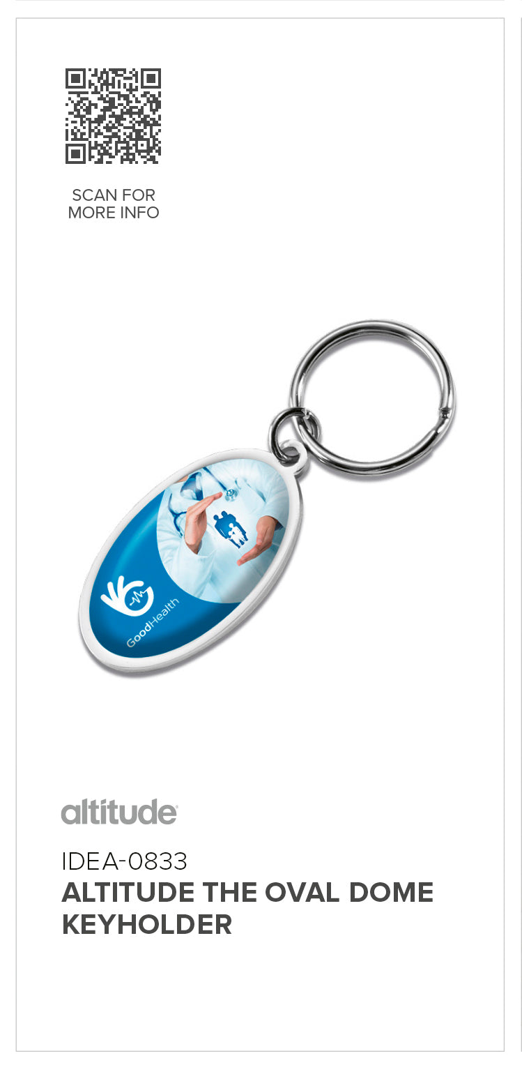 Altitude The Oval Dome Keyholder | Custom Branded & Personalised Corporate Gifts | Just Brand