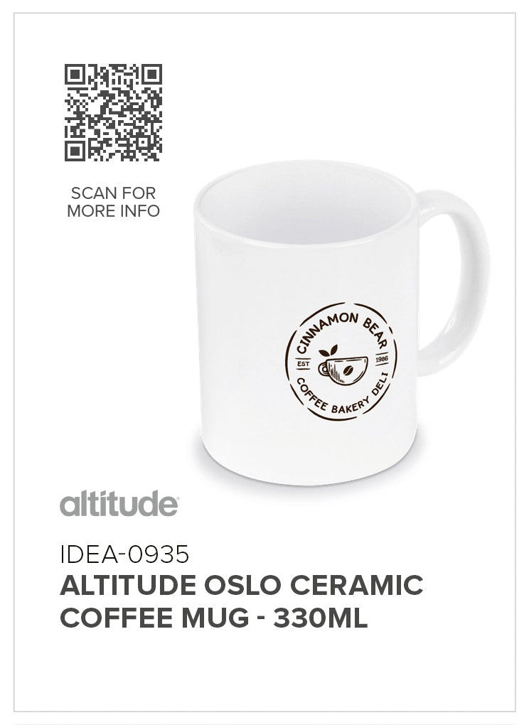 Altitude Oslo Ceramic Coffee Mug - 330ml | custom branded sublimation coffee mugs | Just Brand