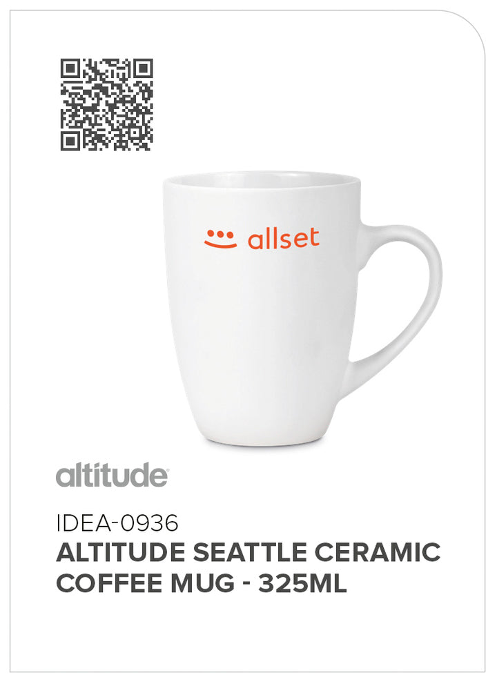 Altitude Seattle Ceramic Coffee Mug - 325ml | Sublimation coffee mugs | Just Brand