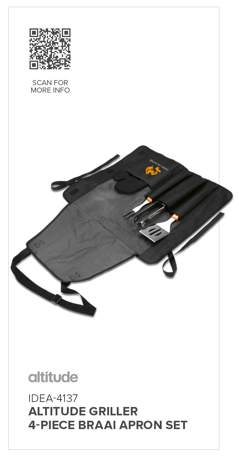 Altitude Griller 4-Piece Braai Apron Set-Braai Sets-corporate gift ideas for employees-branded corporate gifts | corporate gifts south africa | Just Brand