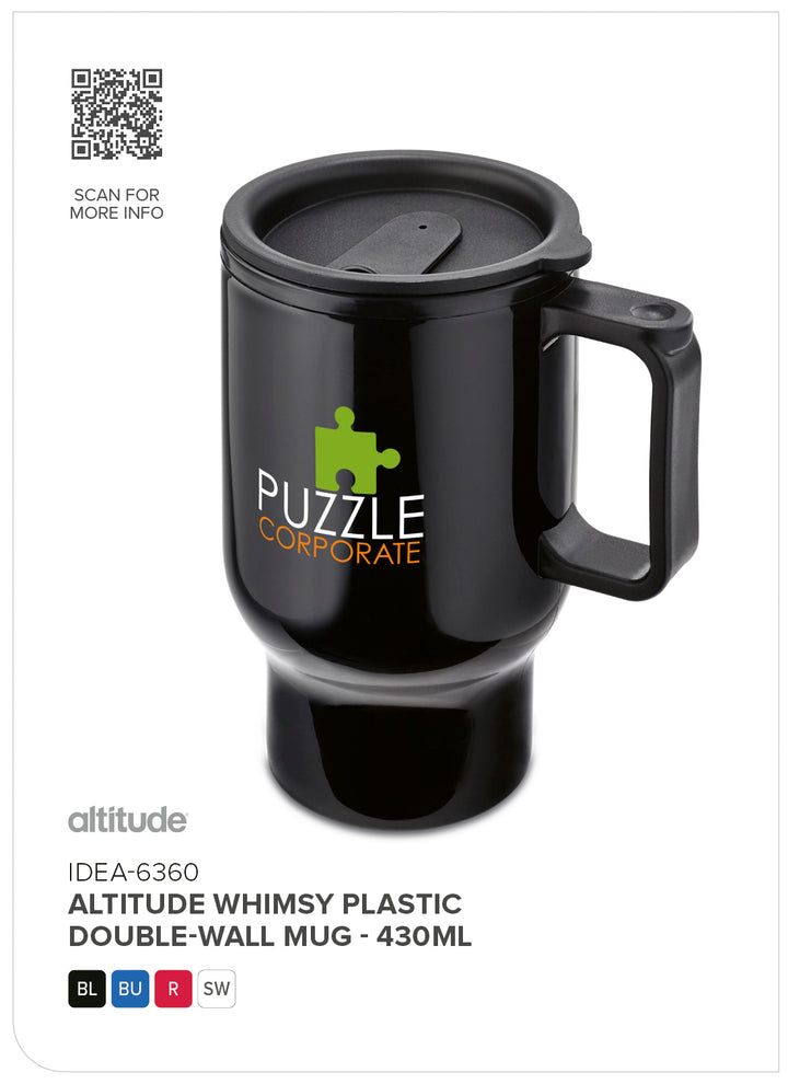 Altitude Whimsy Plastic Double-Wall Mug - 430ml