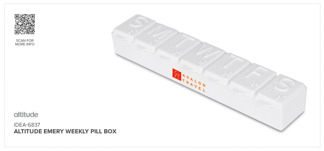 Altitude Emery Weekly Pill Box-Wellness Items-corporate gift ideas for employees-branded corporate gifts | corporate gifts south africa | Just Brand