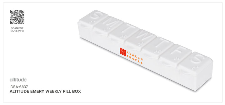 Altitude Emery Weekly Pill Box-Wellness Items-corporate gift ideas for employees-branded corporate gifts | corporate gifts south africa | Just Brand