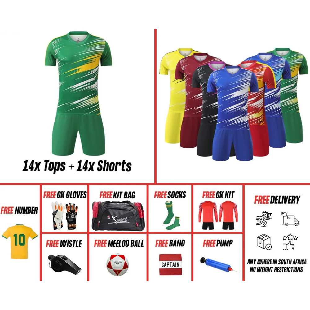 Grip Rainbow Sublimation Soccer Kit Premium Combo-Soccer Kit | soccer kits for sale | custom soccer kits south africa-Just Brand