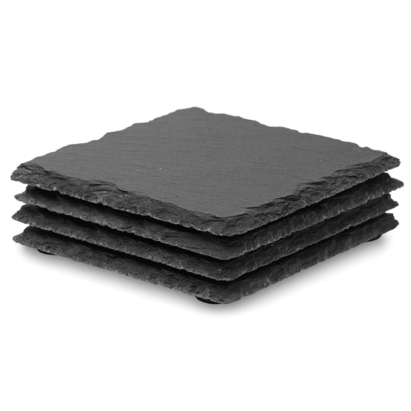 4 Piece Slate Coaster Set-Coasters-corporate gift ideas for employees-branded corporate gifts | corporate gifts south africa | Just Brand