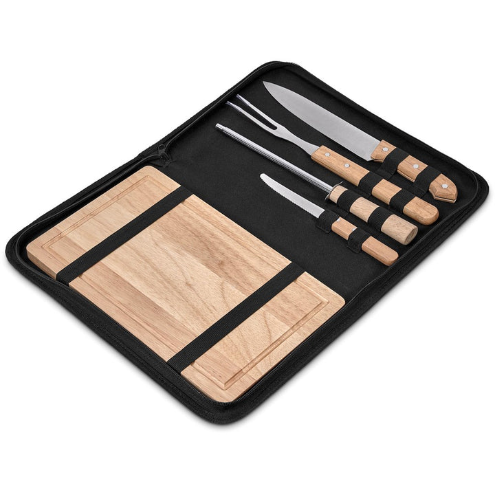 Brenton 5-Piece Braai & Carving Set-Braai Sets-corporate gift ideas for employees-branded corporate gifts | corporate gifts south africa | Just Brand