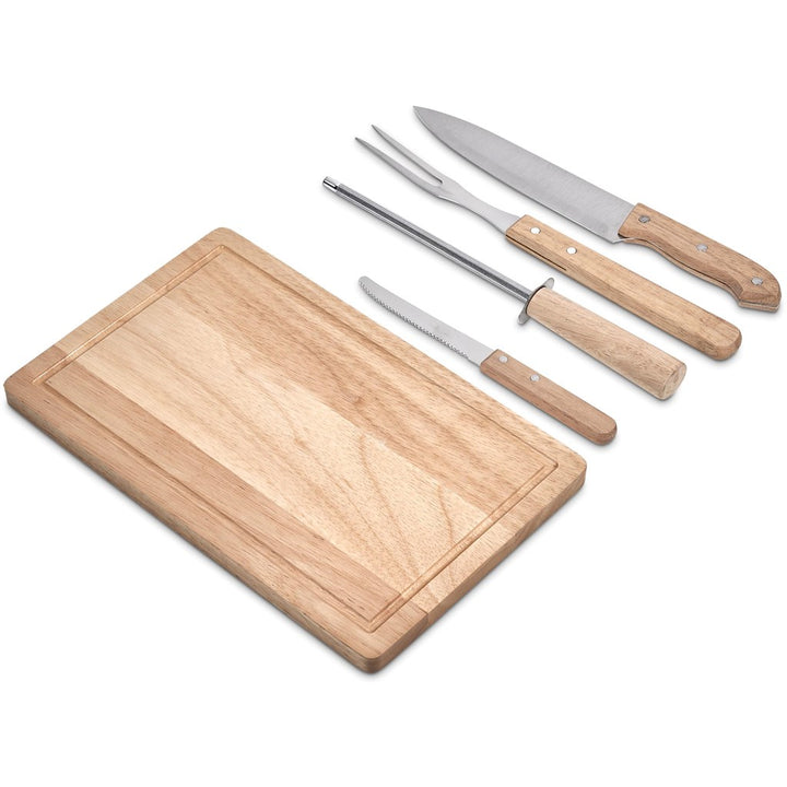 Brenton 5-Piece Braai & Carving Set-Braai Sets-corporate gift ideas for employees-branded corporate gifts | corporate gifts south africa | Just Brand