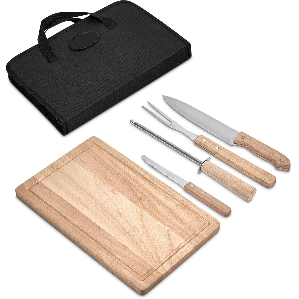 Brenton 5-Piece Braai & Carving Set-Braai Sets-corporate gift ideas for employees-branded corporate gifts | corporate gifts south africa | Just Brand