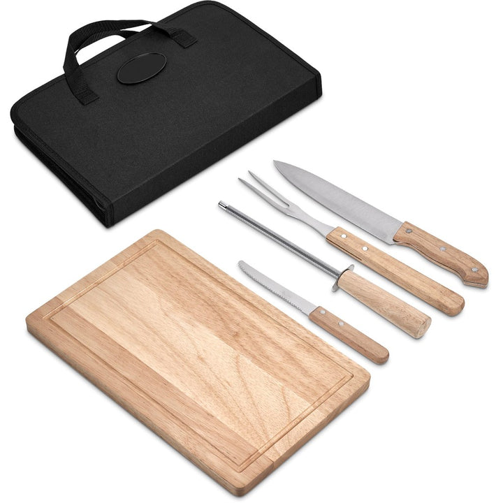 Brenton 5-Piece Braai & Carving Set-Braai Sets-corporate gift ideas for employees-branded corporate gifts | corporate gifts south africa | Just Brand