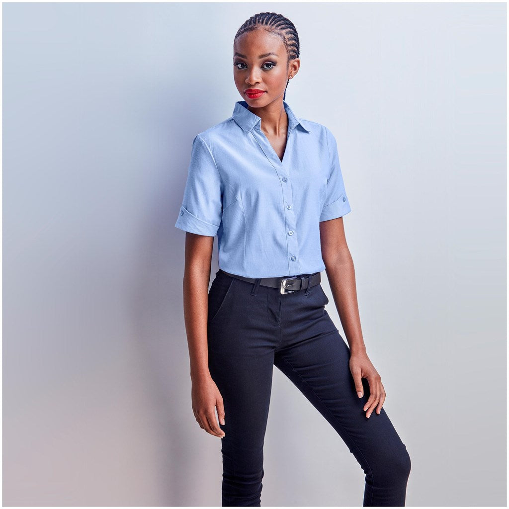 ladies blue dress shirt Short Sleeve Northampton Colors:Turquoise Vilagallo Wide Belts For Plus