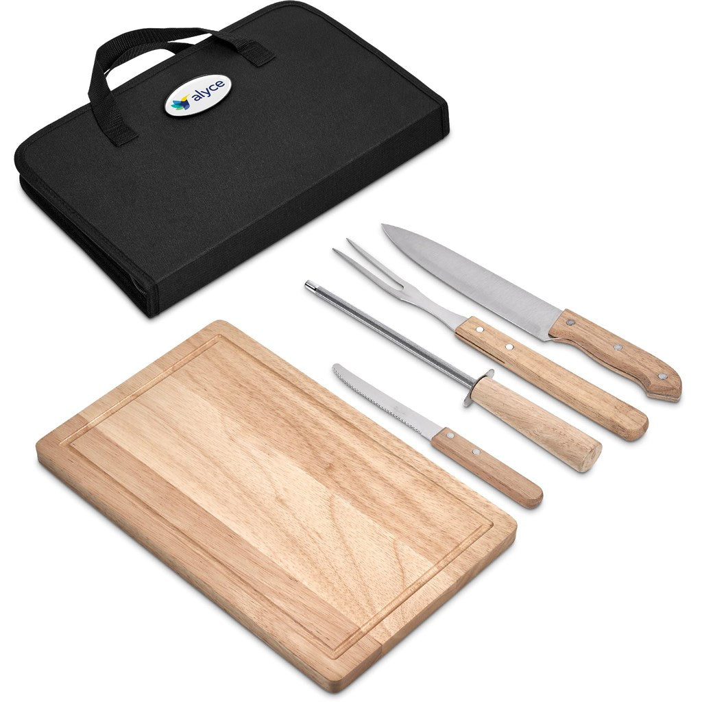 Brenton 5-Piece Braai & Carving Set-Braai Sets-corporate gift ideas for employees-branded corporate gifts | corporate gifts south africa | Just Brand