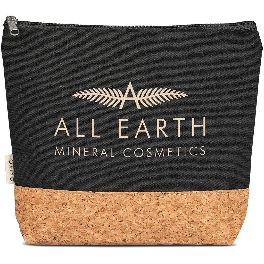 Okiyo Koruku Cork & Cotton Cosmetic Bag-Custom-branded & Personalised-Cosmetic Bags-Just Brand