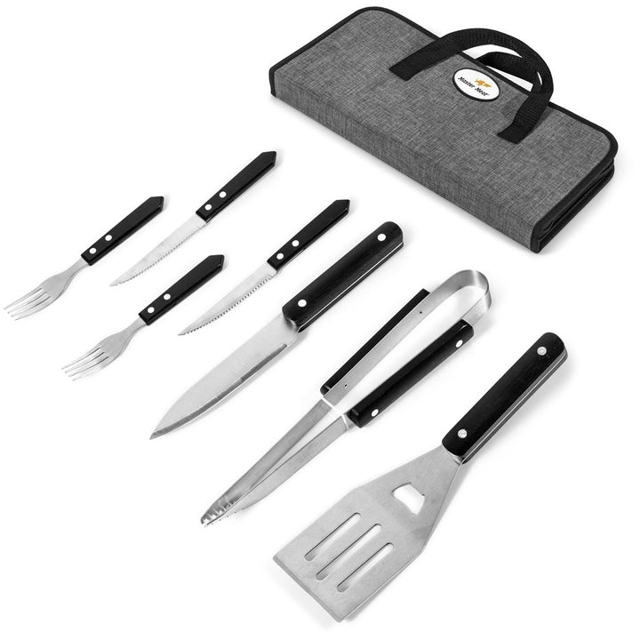 US Basic Greyston 7-Piece Braai Set-Braai Sets-corporate gift ideas for employees-branded corporate gifts | corporate gifts south africa | Just Brand