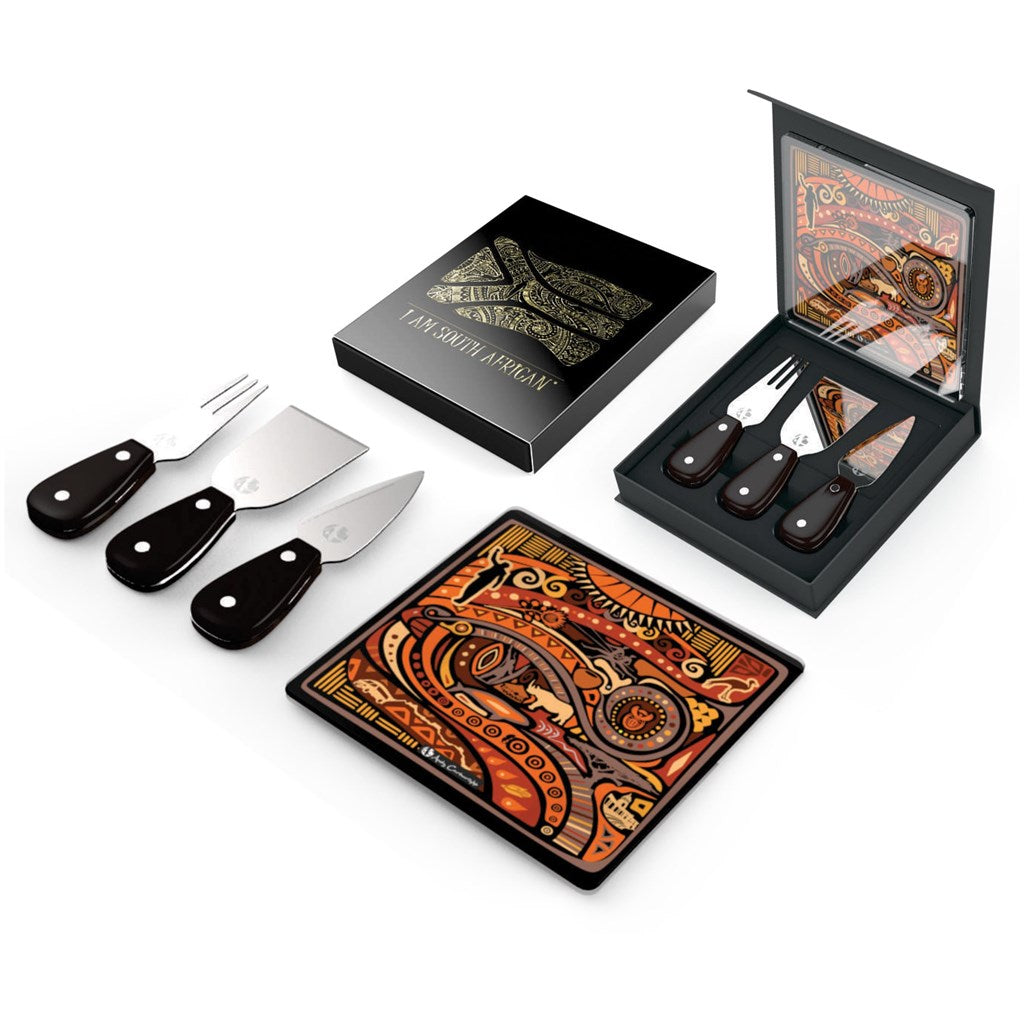 Andy Cartwright "I am South African" Cheese Set-Cheese Sets-corporate gift ideas for employees-branded corporate gifts | corporate gifts south africa | Just Brand