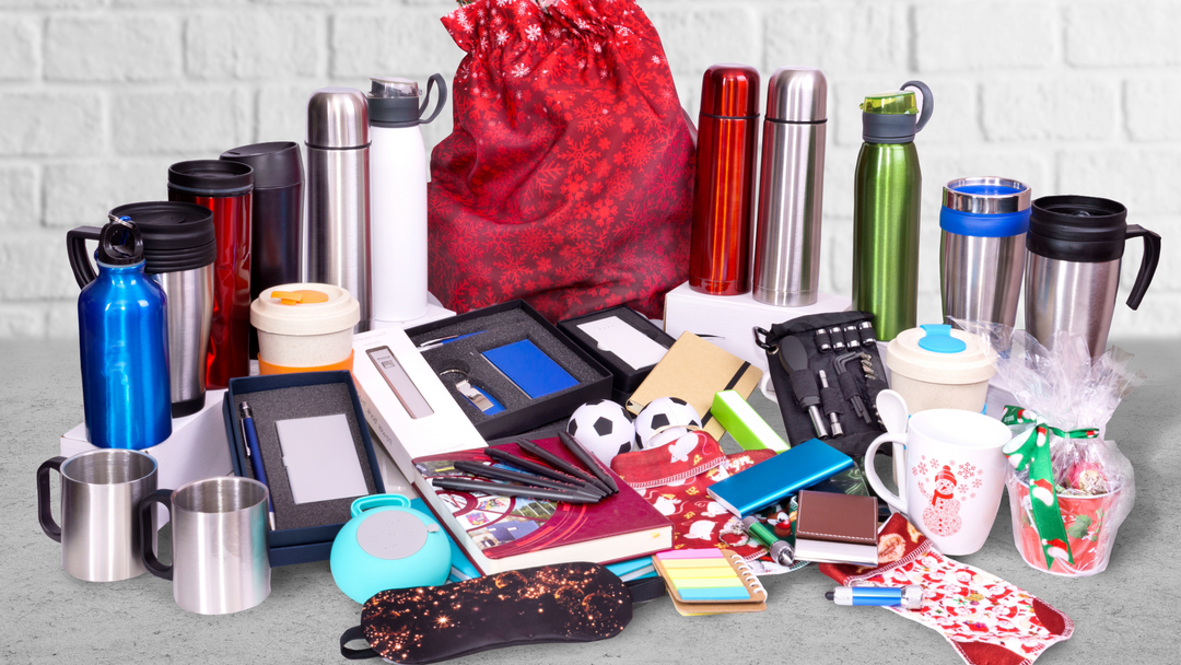 A grouping of different promotional materials - promotional materials - promotional companies near me
