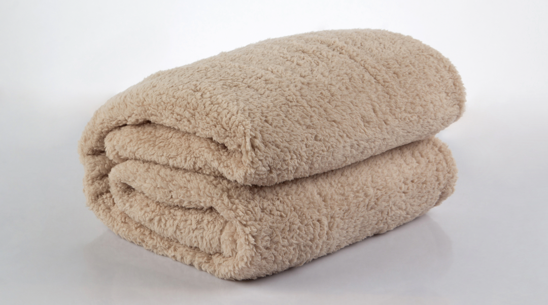 Folded brown fluffy blanket - Blanket - promotional blankets