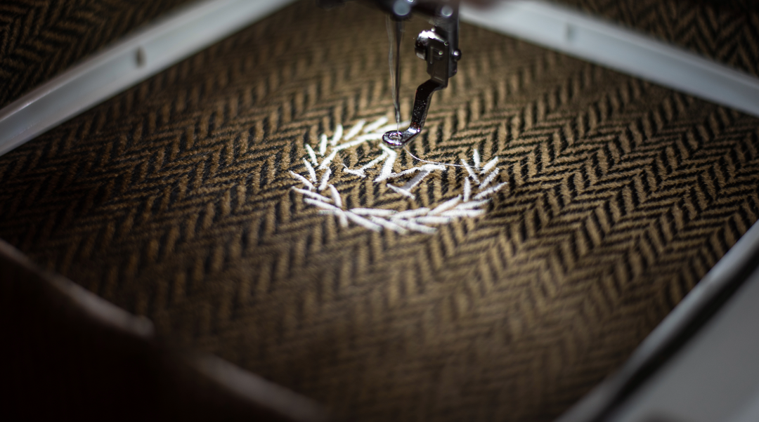 Logo being embroidered - logo embroidery - Embroidery