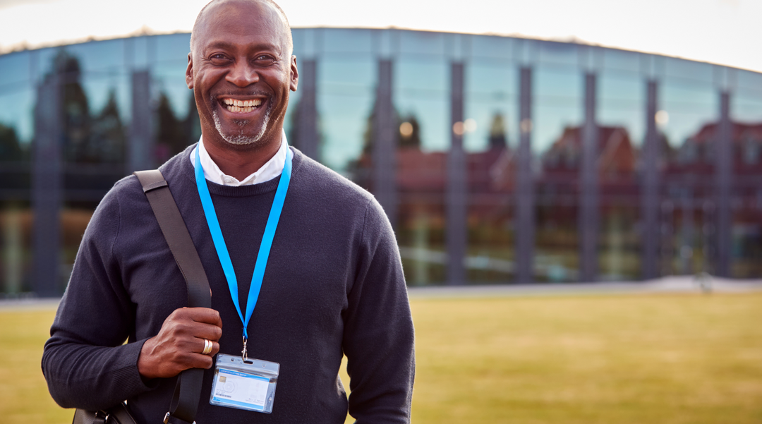Man wearing lanyard around his neck - Landyard - Lanyards