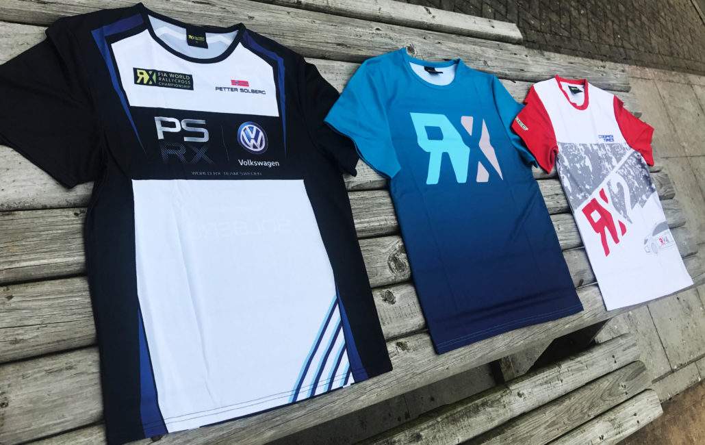 Sublimated t shirts layed out - sublimation t shirt - Sublimation