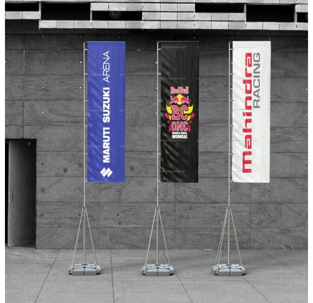 Three different telescopic banners - telescopic banner - banners and flags