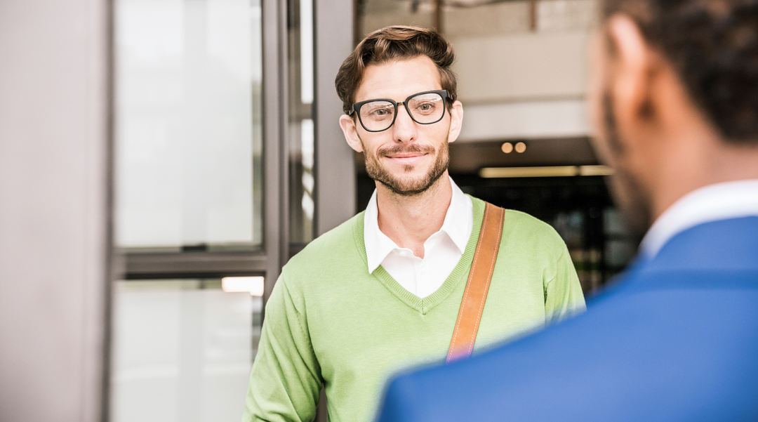 Two men in corporate clothing - corporate clothing - corporate branded clothing