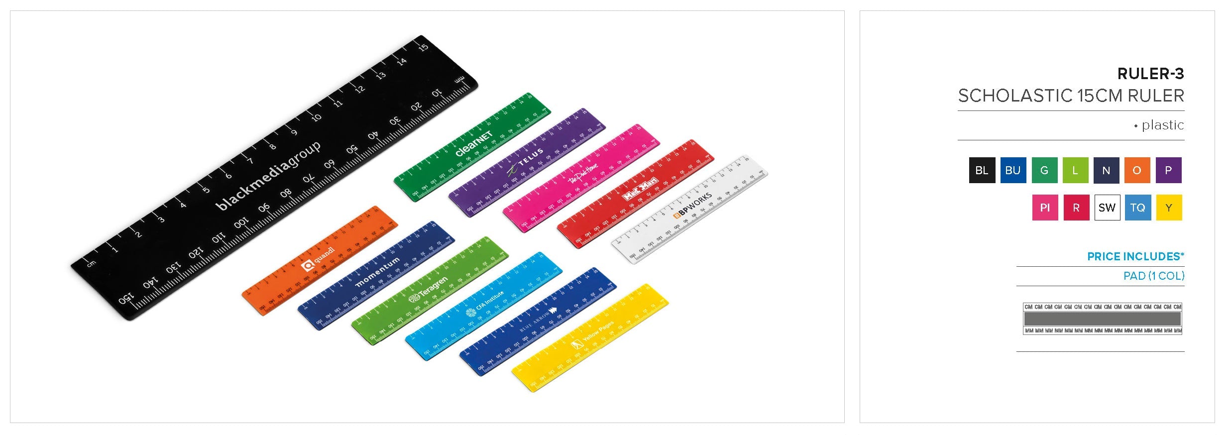 15cm Rulers | Custom Rulers with Company Logo | Personalised Rulers ...