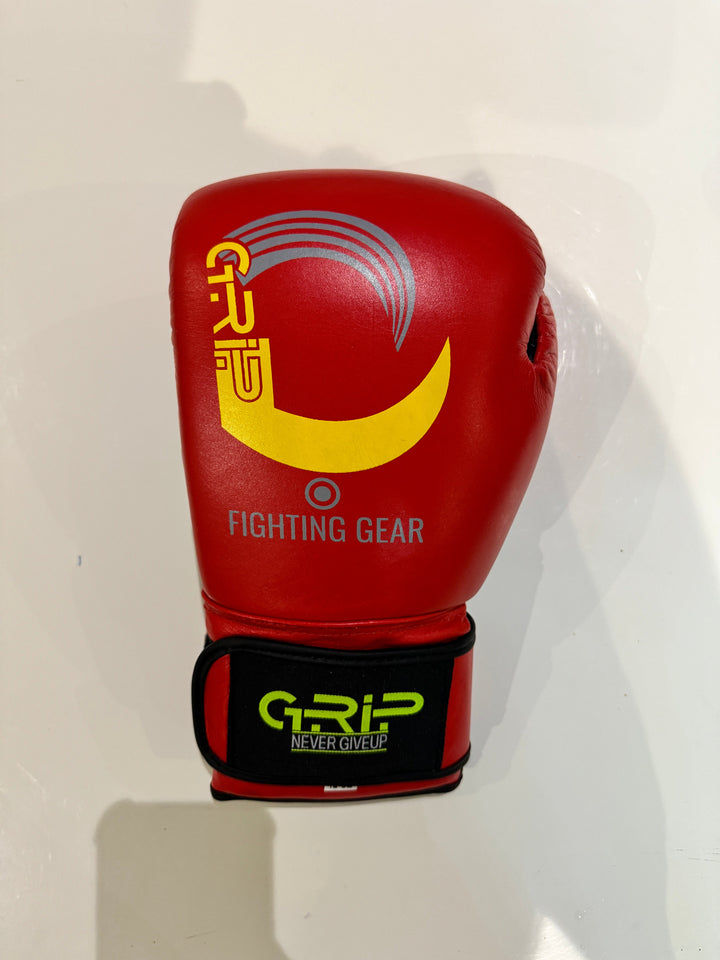 Grip Boxing Gloves | G8 Genuine Cowhide Leather Pro | Red
