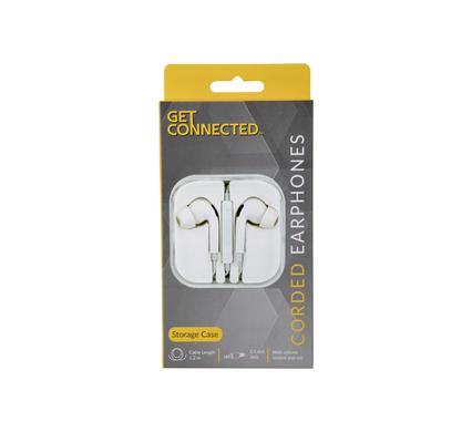 Get Connected Earphones With Mic + Volume Control Soft