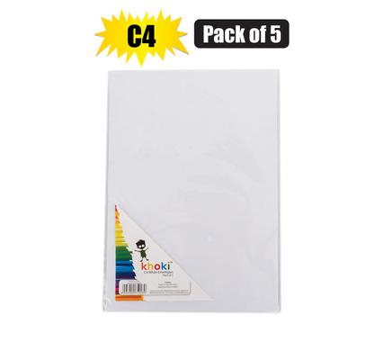 Khoki Envelopes White 5Pk C4