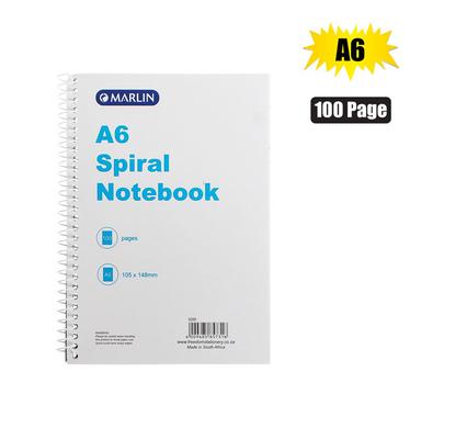Marlin Book Note Spiral Bound A6 100-Page