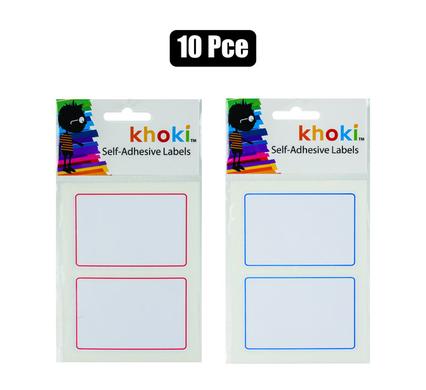 Khoki Labels Self Adhesive With Border 20 Piece
