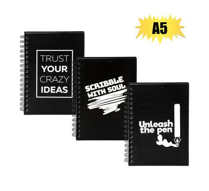 Novelty Spiral Notebook With Eng Words A5