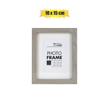 No Place Like Home Picture-Frame Mdf 10X15cm Rustic Grey