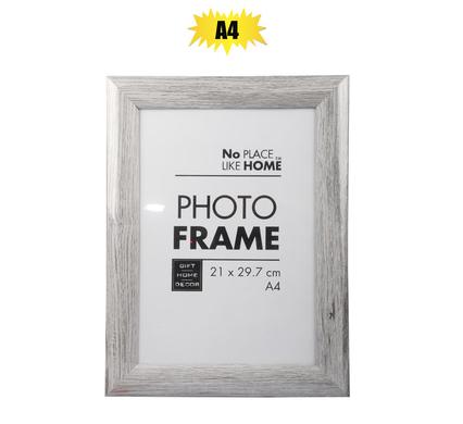 No Place Like Home Picture-Frame Cert Mdf Woodgrain A4