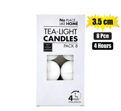 No Place Like Home Candle Tea-Light White 3.5cm Box-8