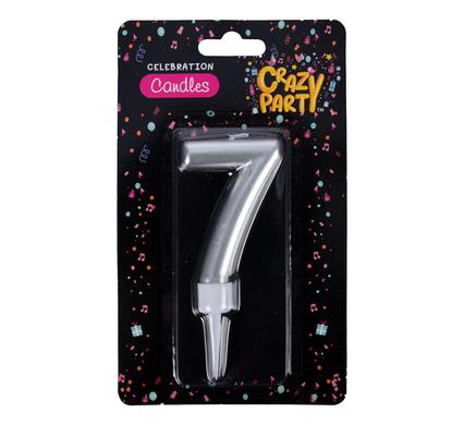 Crazy Party Candle Birthday Large Foil Number-7