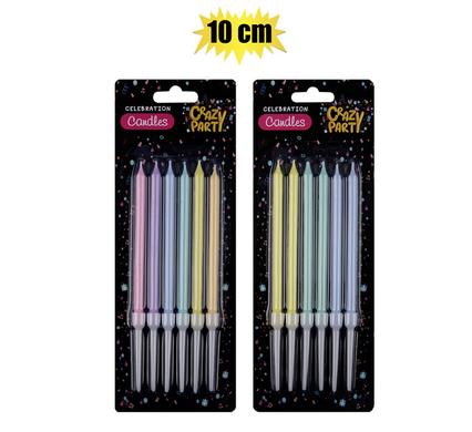 Crazy Party Candle Birthday Colourful 10cm