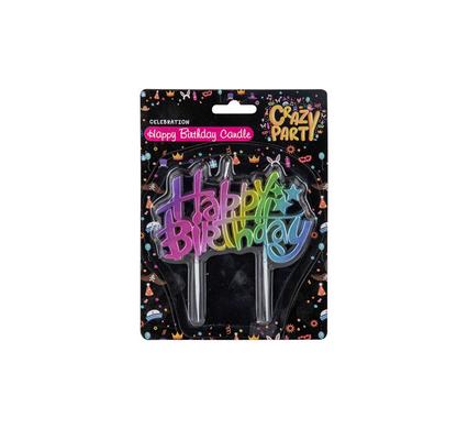 Crazy Party Candle Birthday Metallic Candle