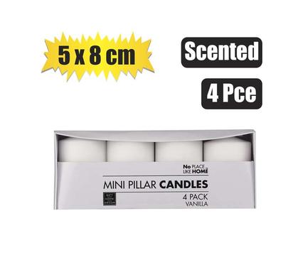 No Place Like Home Candle Set 4 Piece Pillars 5X8cm Scented
