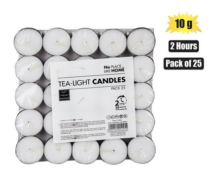 No Place Like Home Candle Tea-Light White Opp 10G-25