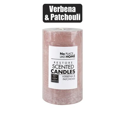 No Place Like Home Candle Pillar Round 6.8X12 Revive Assorted