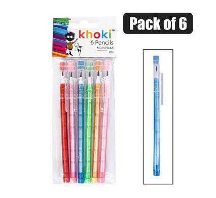 Khoki Pencil Bullet Refillable 6Pk