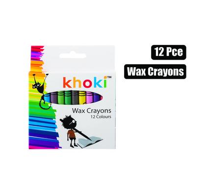 Khoki Art+Craft Crayons Wax Regular 12Pce
