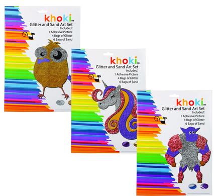 Khoki Art+Craft Create Glitter+Sand Art Set