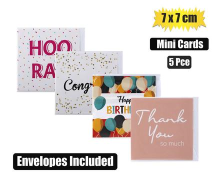 Card & Env Mini 5 Pack Assorted Designs