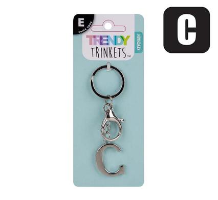 Trendy Trinkets Keychain Alpha Metal C