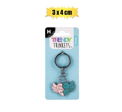 Trendy Trinkets Keychain Best Friends Heart 4 X 3cm